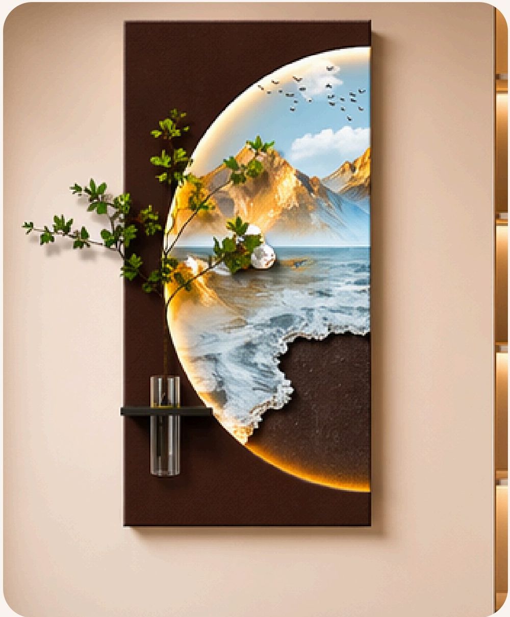 The Coastal Reverie curated LED wall art