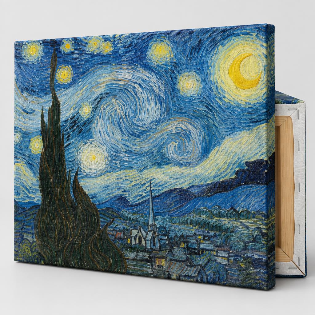 Public domain art printed on polyester canvas with wooden stretcher frame